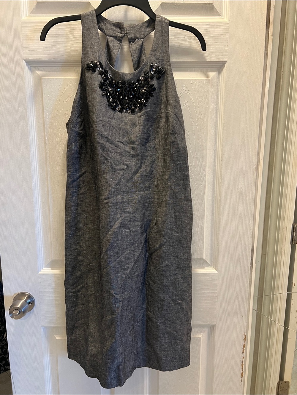 NWOT Alfani Charcoal Gray Embellished Sleeveless Dress